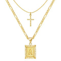 Set Collar Cruz con Inicial | Golden