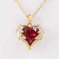 Collar Corazón Rubí Ángel | Golden
