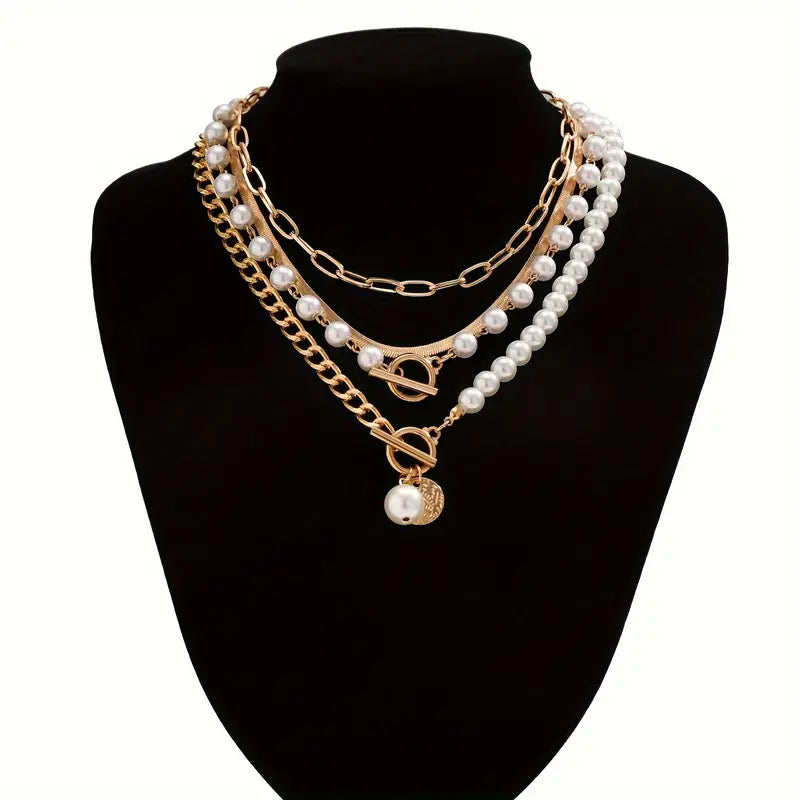 Set Collar Serpiente y Perlas Vintage | Golden (5/7)