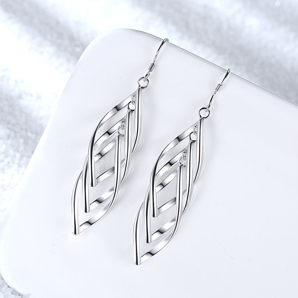 Woven Wave Solenne Earrings | Golden Blanco