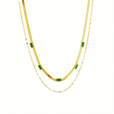 Collar Retro Doble Capa Sorella Gem | Golden (5/6)