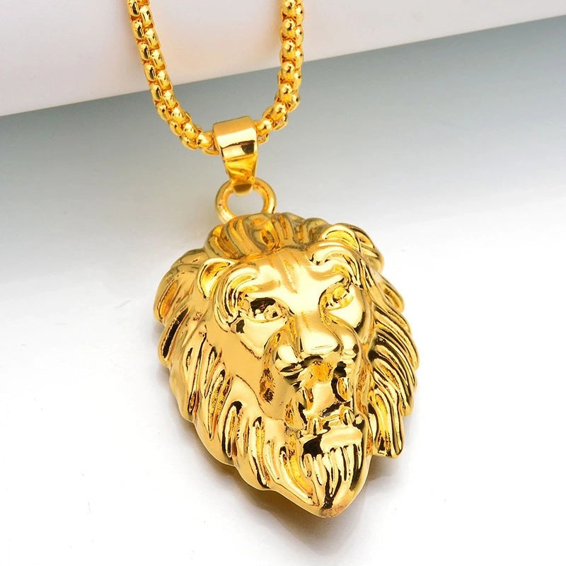 Dominion Lion Pendant Necklace | Golden