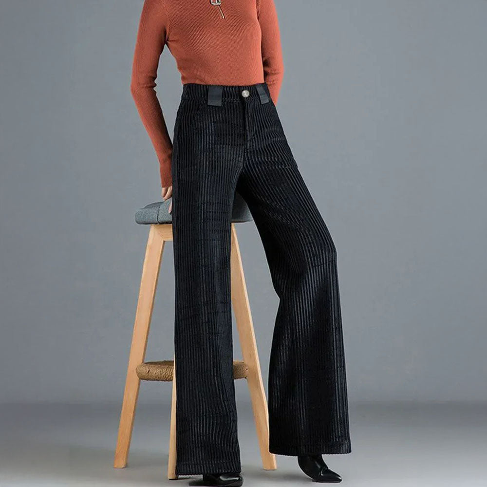 Anna Wide-Leg Velvet Pants
