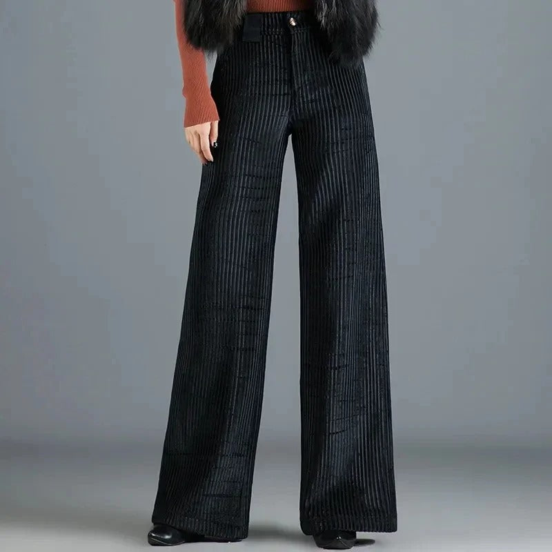 Anna Wide-Leg Velvet Pants