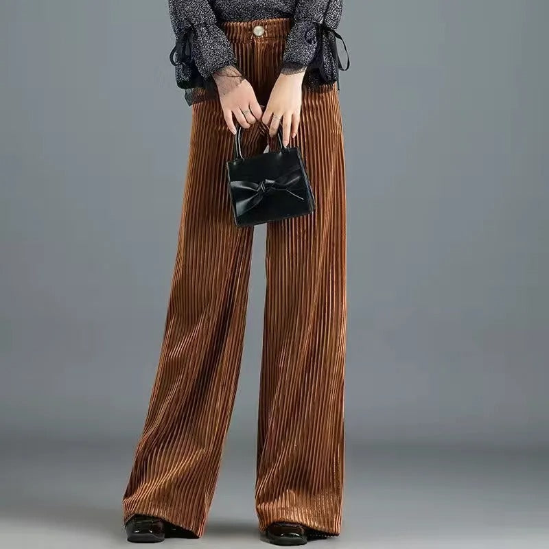 Anna Wide-Leg Velvet Pants