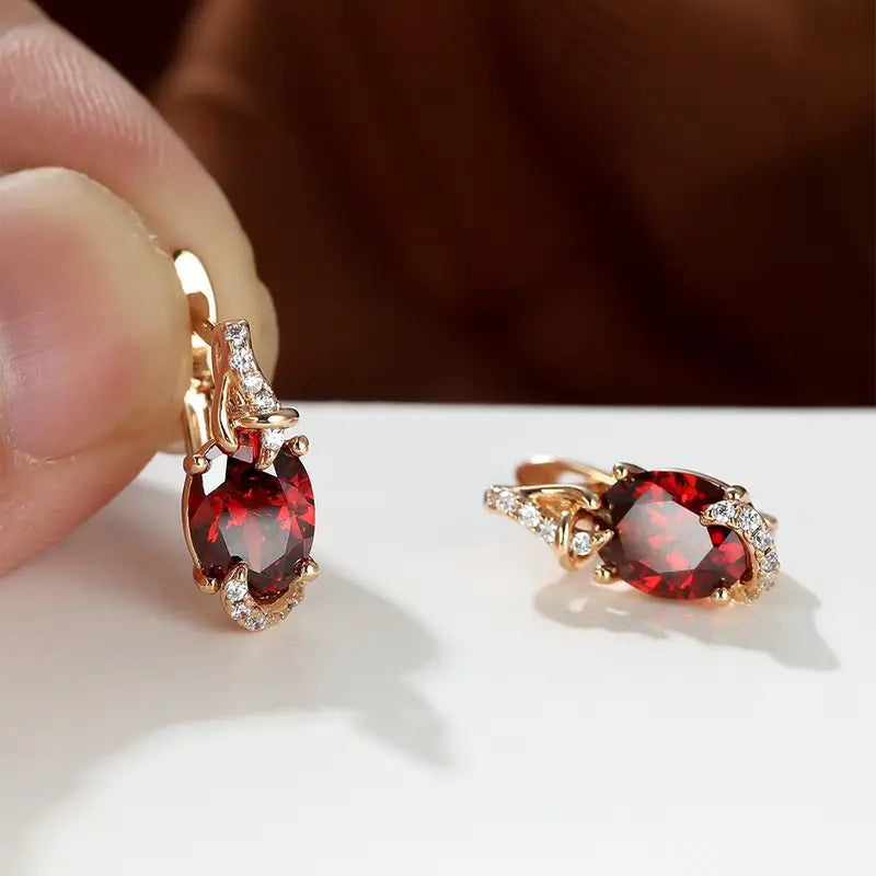 Pendientes Colgantes Crimson Twilight | Golden (3/4)