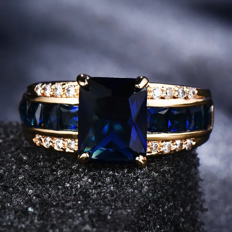 Anillo Kassira Bluemont | Golden