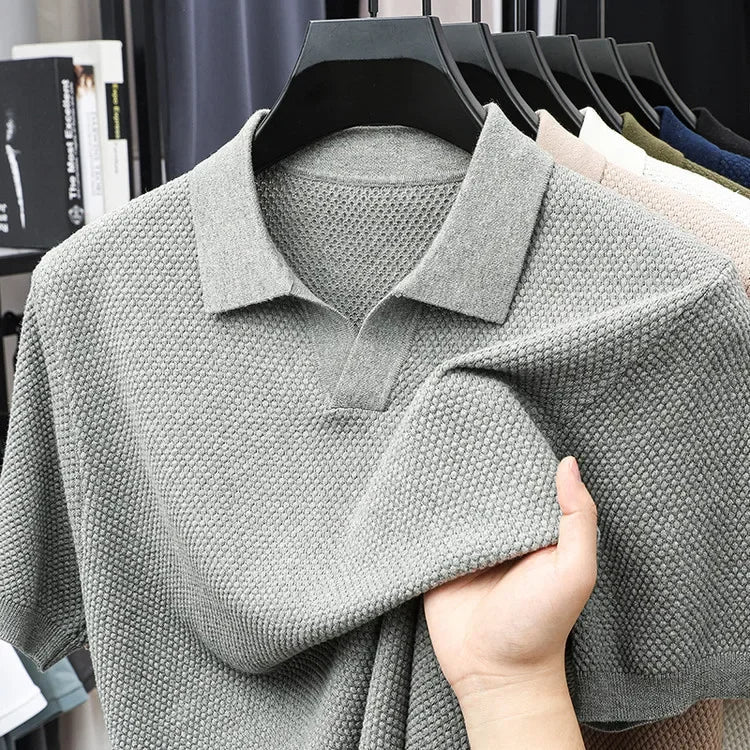Wesley Waffle Knit Polo