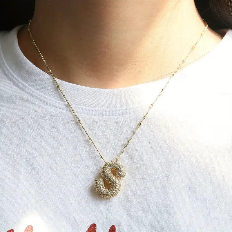 Collar con Inicial Burbuja | Golden (3/3)