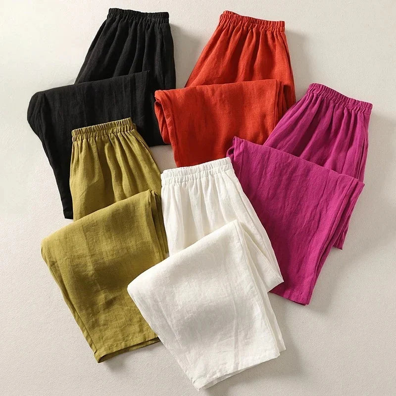 Aurora 100% Linen Relaxed Pants