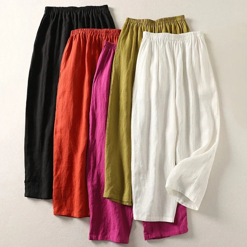 Aurora 100% Linen Relaxed Pants