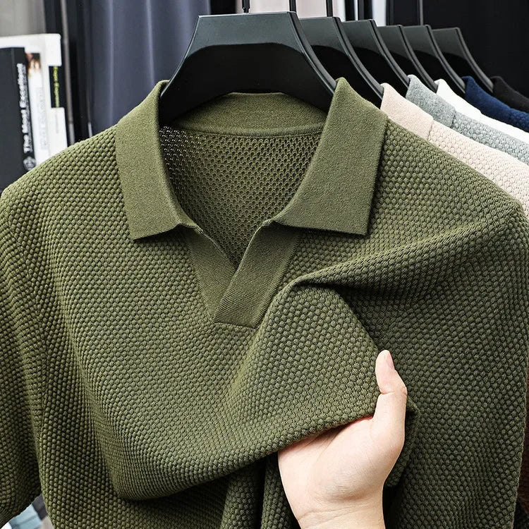 Wesley Waffle Knit Polo