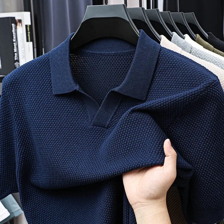 Wesley Waffle Knit Polo