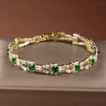 Pulsera de Tenis Verde Link | Golden