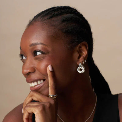 Statement Interlocking Earrings | Golden Blanco (3/6)