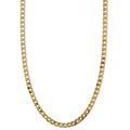 Flat Link Curb Chain Necklace | Golden Blanco