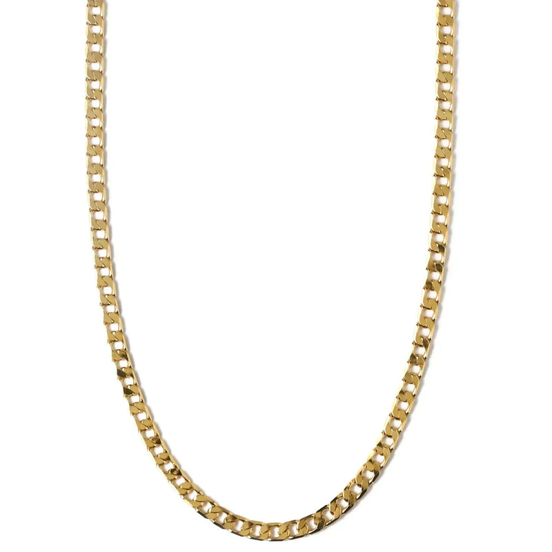 Flat Link Curb Chain Necklace | Golden Blanco (3/7)