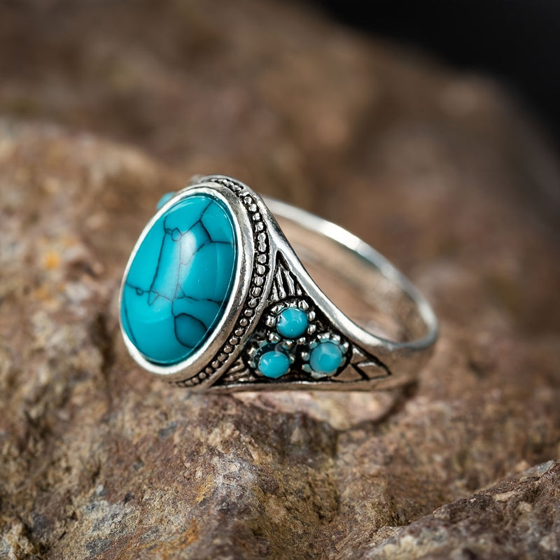 Anillo Piedra Azul Nómada | Golden Blanco (3/3)