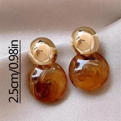 Pendientes Colgantes Ámbar Aurélie | Golden (5/5)