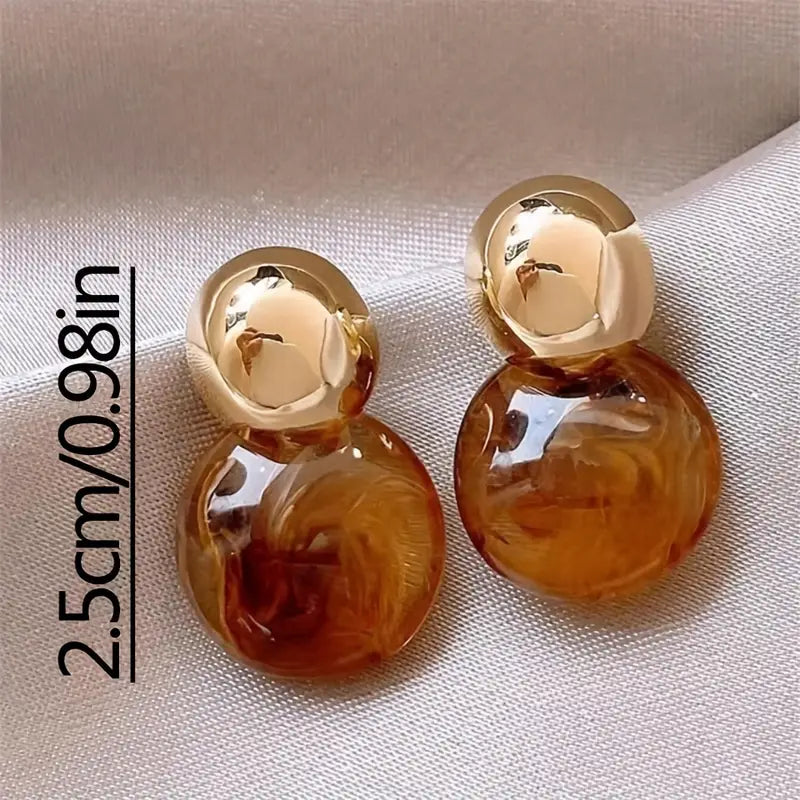 Pendientes Colgantes Ámbar Aurélie | Golden (5/5)