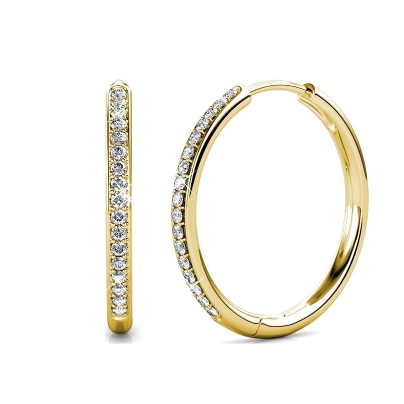 Sorel Pave Earrings | Golden Blanco