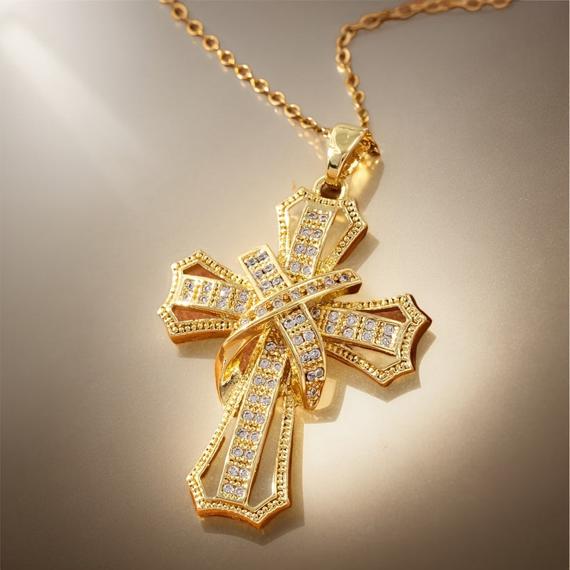 Collar Colgante Cruz Radiante | Golden (2/2)