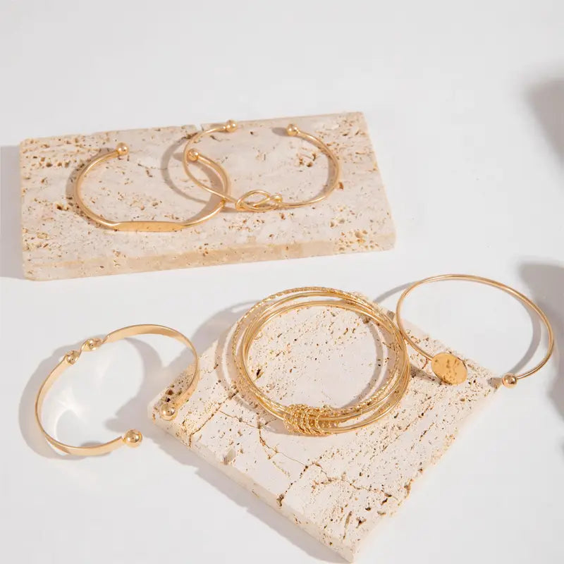 Set de Pulseras Nudo Elegante | Golden