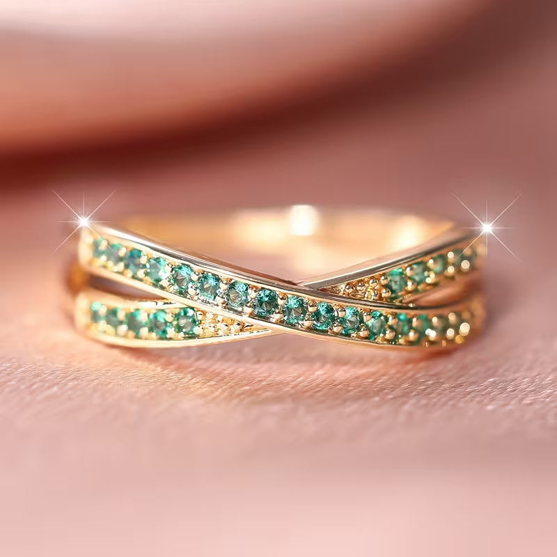 Anillo Flow Esmeralda | Golden (3/4)
