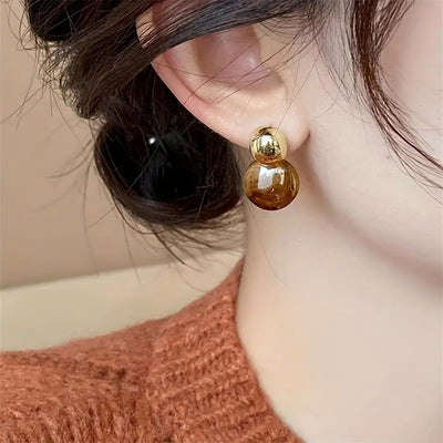 Pendientes Colgantes Ámbar Aurélie | Golden (3/5)