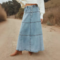 Ava Tiered Denim Maxi Skirt