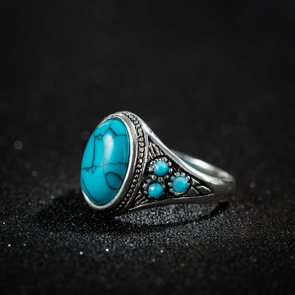 Anillo Piedra Azul Nómada | Golden Blanco