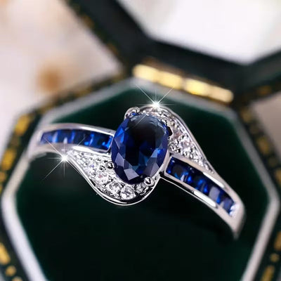 Anillo Flow Zafiro | Golden Blanco (2/3)