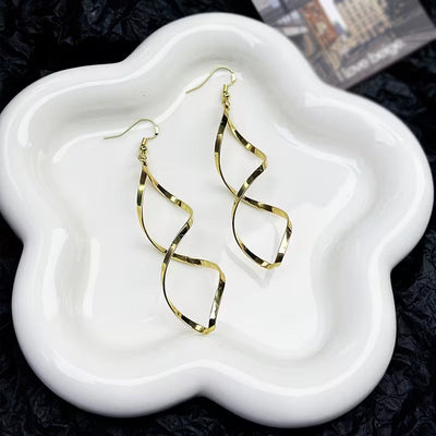 Pendientes Espiral Colgantes | Golden (3/3)