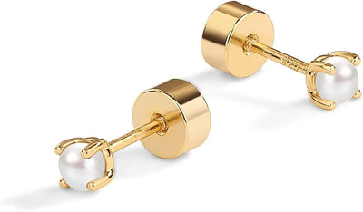 Pendientes Studs de Perla Delicados | Golden (2/2)