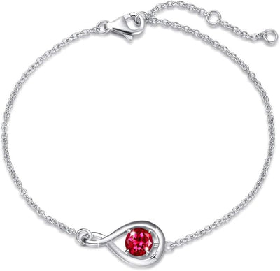 Pulsera Infinito Rubí | Golden Blanco (1/2)