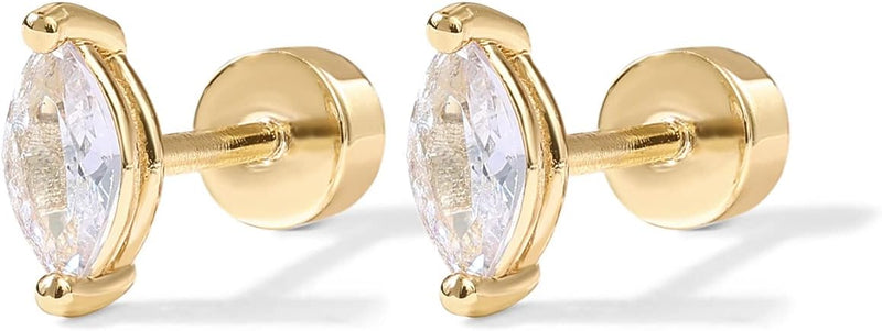 Pendientes Corte Pera | Golden (2/4)