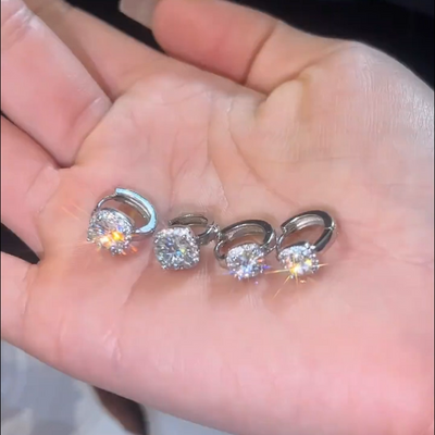 Nadine square earrings | Golden Blanco (5/5)