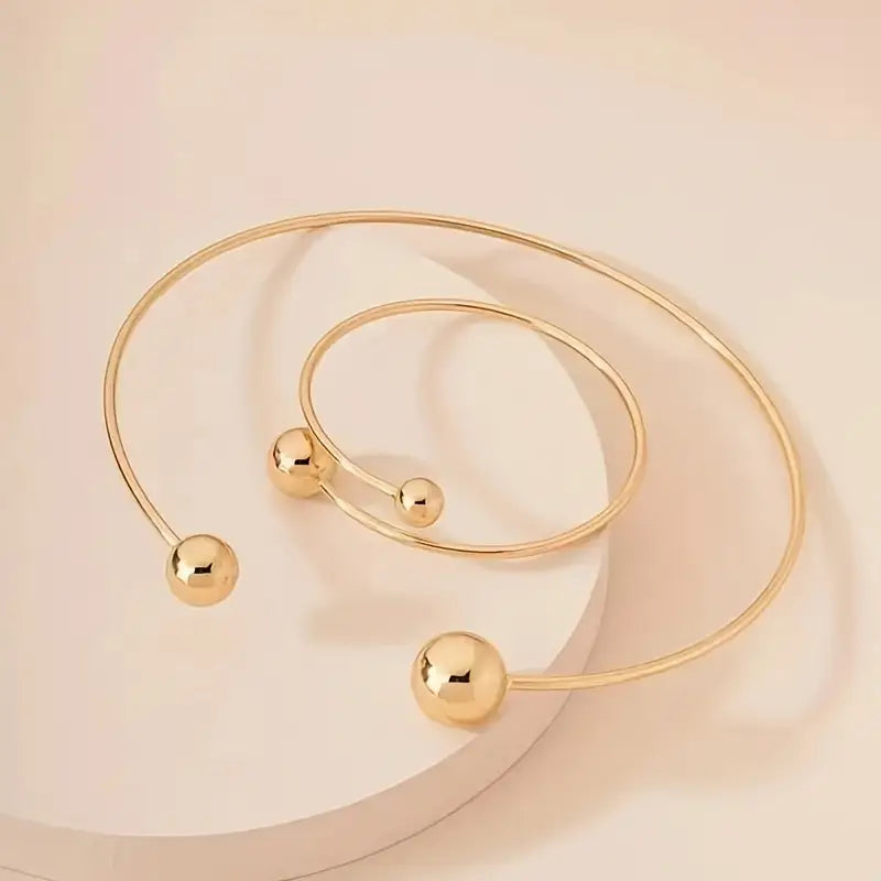 Set Collar y Pulsera Minimalista Glow | Golden