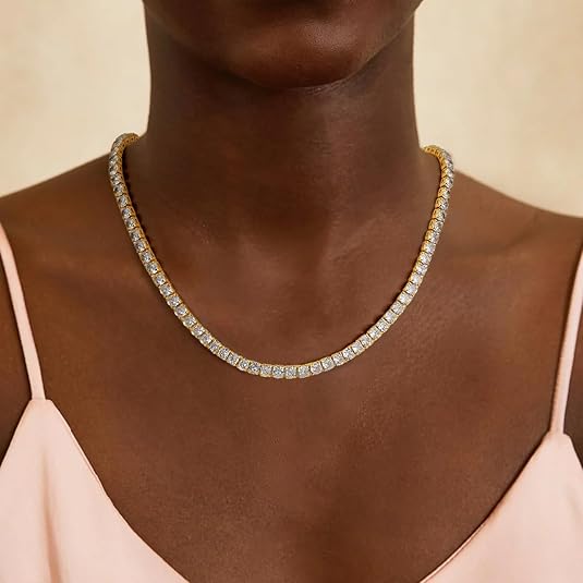 Tennis Necklace | Golden (6/9)