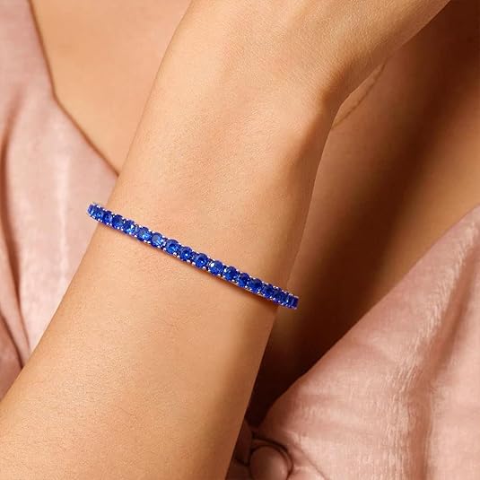 Pulsera de Tenis Zafiro | Golden Blanco (2/2)