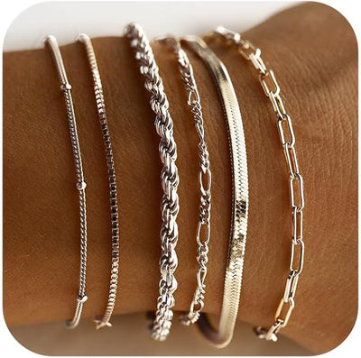 Isabella Vernetta bracelet set | Golden Blanco (1/6)