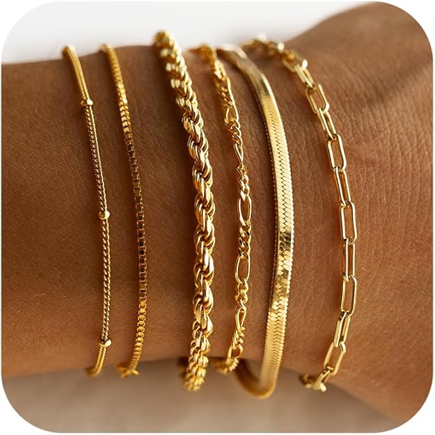 Isabella Vernetta bracelet set | Golden Blanco