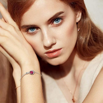 Pulsera Infinito Rubí | Golden Blanco (2/2)