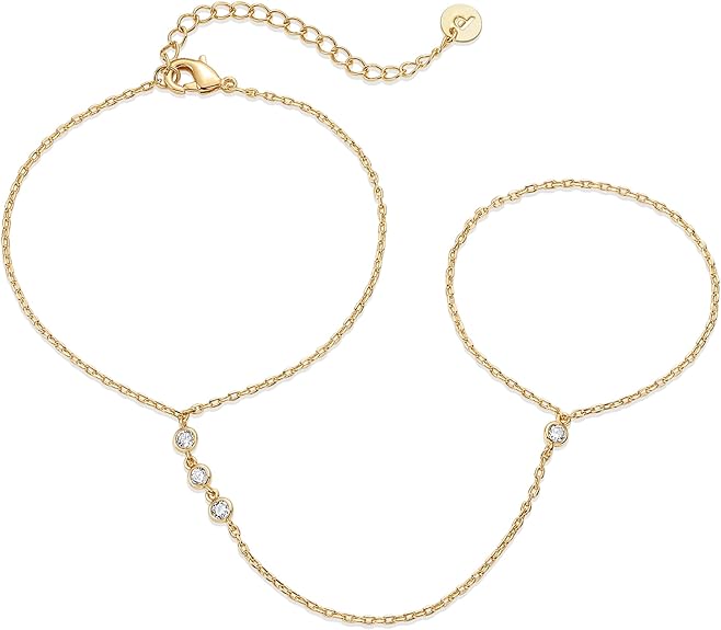 Pulsera Cadena de Mano con Cuentas | Golden