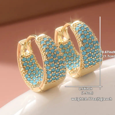 Aros de Turquesa Dorada | Golden (5/5)