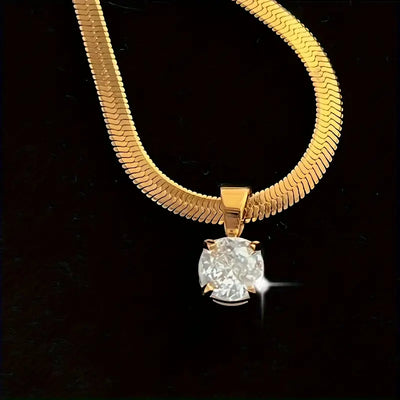 Collar Colgante Elegante con Strass | Golden (4/5)