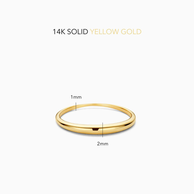 Anillo Domo Delgado | Golden (6/6)
