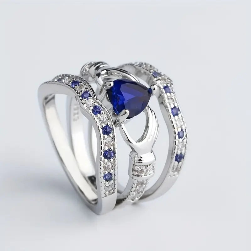 Set de Anillos Eternal Lux Azura | Golden Blanco