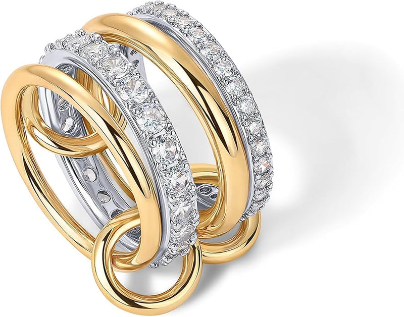 Anillos Apilables Entrelazados | Golden (4/4)
