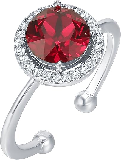 Anillo de Promesa Crimson Glow Rubí | Golden Blanco